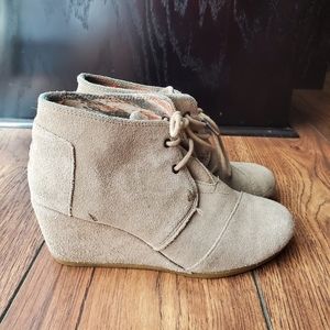TOMS Wedge Lace Up Bootie